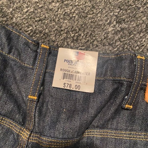 Vintage Polo Ralph Lauren Jeans Carpenter Double Knee 3 Sizes 30" Length RARE - Picture 6 of 8